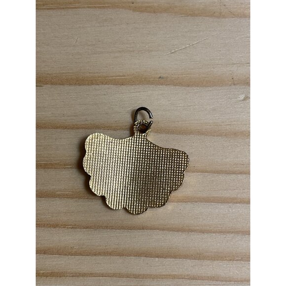 Vintage Shell Shaped Pendant Blue Enamel Charm - Picture 4 of 4